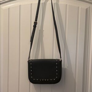 Kate Spade Black Crossbody Bag with Silver Accents
